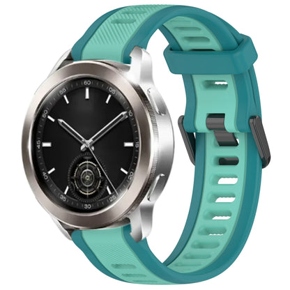 For Xiaomi Watch S3 22mm Two Color Textured Silicone Watch Band(Teal) - Watch Bands by PMC Jewellery | Online Shopping South Africa | PMC Jewellery