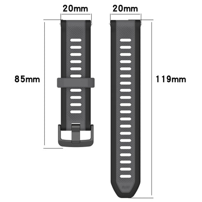 For Amazfit GTR Mini 20mm Two-Color Textured Silicone Watch Band(Yellow+Black) - Watch Bands by PMC Jewellery | Online Shopping South Africa | PMC Jewellery