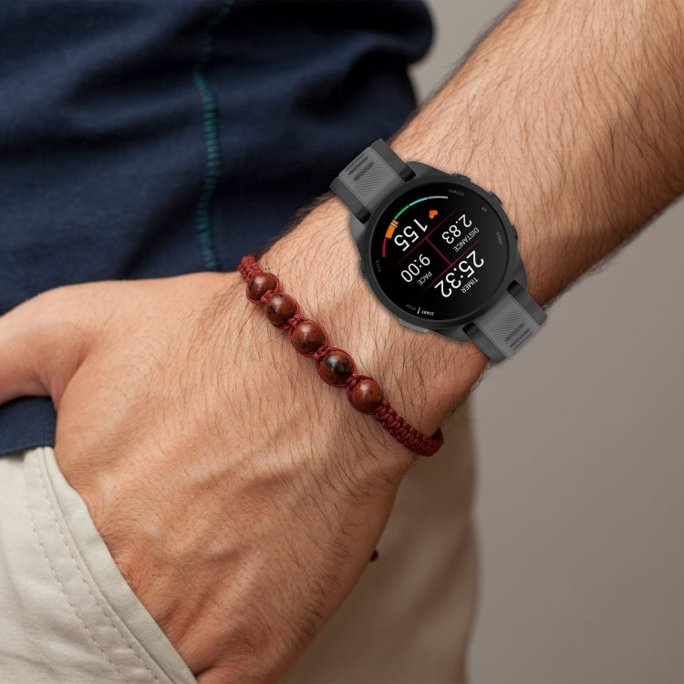 For Garmin Active 5 20mm Two Color Textured Silicone Watch Band(Purple) - Watch Bands by PMC TechLife | Online Shopping South Africa | PMC TechLife
