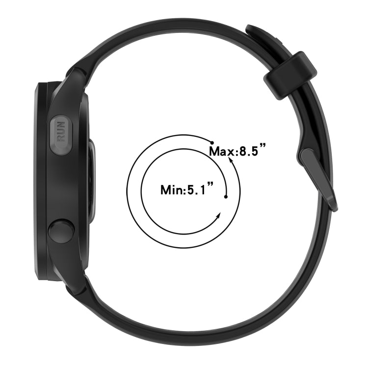 For Garmin Vivoactive 4S 18mm Two Color Textured Silicone Watch Band(White+Grey) - Watch Bands by PMC TechLife | Online Shopping South Africa | PMC TechLife