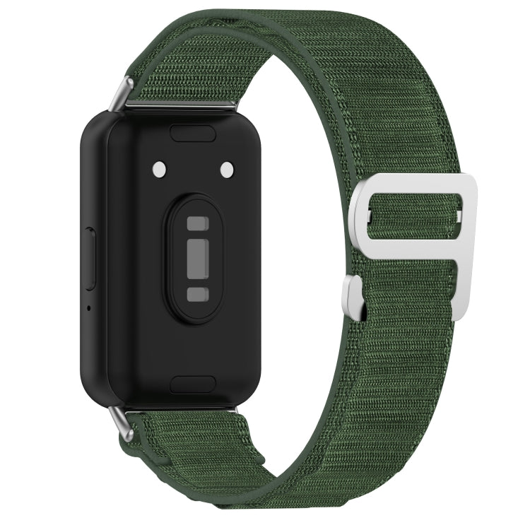 For Samsung Galaxy Fit 3 Nylon Canvas Watch Band(Green) - Watch Bands by PMC Jewellery | Online Shopping South Africa | PMC Jewellery