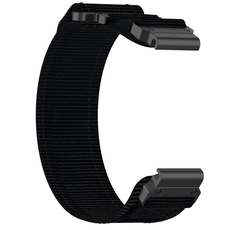 For Garmin Descent G1 22mm Nylon Hook And Loop Fastener Watch Band(Black) - Watch Bands by PMC Jewellery | Online Shopping South Africa | PMC Jewellery
