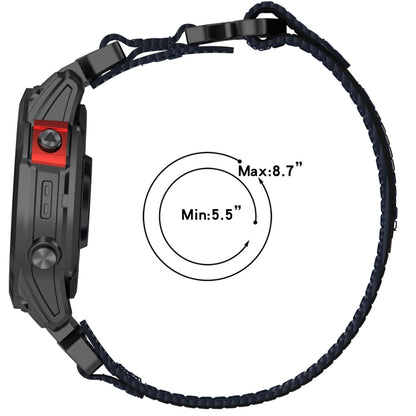 For Garmin EPIX Gen 2 22mm Nylon Hook And Loop Fastener Watch Band(Black) - Watch Bands by PMC Jewellery | Online Shopping South Africa | PMC Jewellery