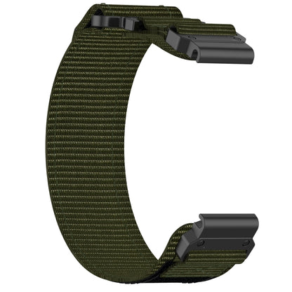 For Garmin Descent MK 2 26mm Nylon Hook And Loop Fastener Watch Band(Army Green) - Watch Bands by PMC Jewellery | Online Shopping South Africa | PMC Jewellery
