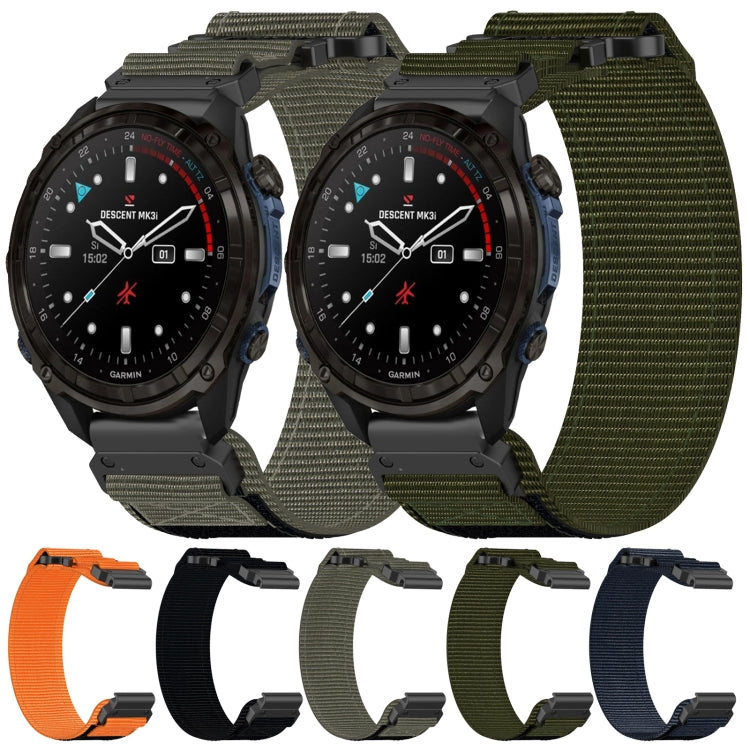 For Garmin Fenix 7S Pro 42mm 20mm Nylon Hook And Loop Fastener Watch Band(Black) - Watch Bands by PMC TechLife | Online Shopping South Africa | PMC TechLife