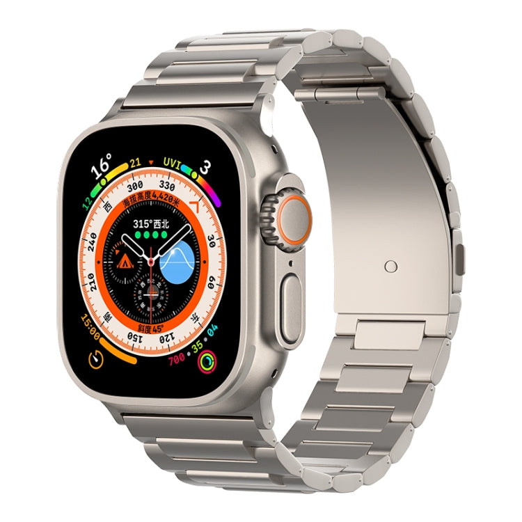 For Apple Watch Series 7 45mm I-Shaped Titanium Watch Band(Titanium) - Watch Bands by PMC TechLife | Online Shopping South Africa | PMC TechLife
