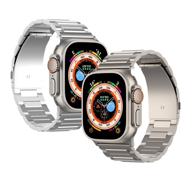 For Apple Watch Series 9 45mm I-Shaped Titanium Watch Band(Black) - Watch Bands by PMC Jewellery | Online Shopping South Africa | PMC Jewellery