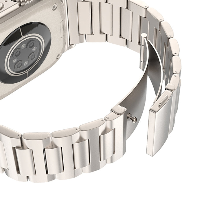 For Apple Watch SE 2022 44mm I-Shaped Titanium Watch Band(Grey) - Watch Bands by PMC TechLife | Online Shopping South Africa | PMC TechLife