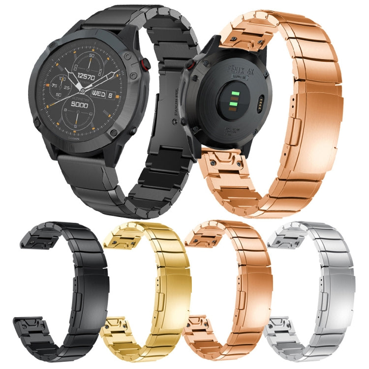 For Garmin Instinct 2S Tortoise Shell 20mm Stainless Steel Watch Band(Gold) - free shipping - PMC TechLife - Order now!