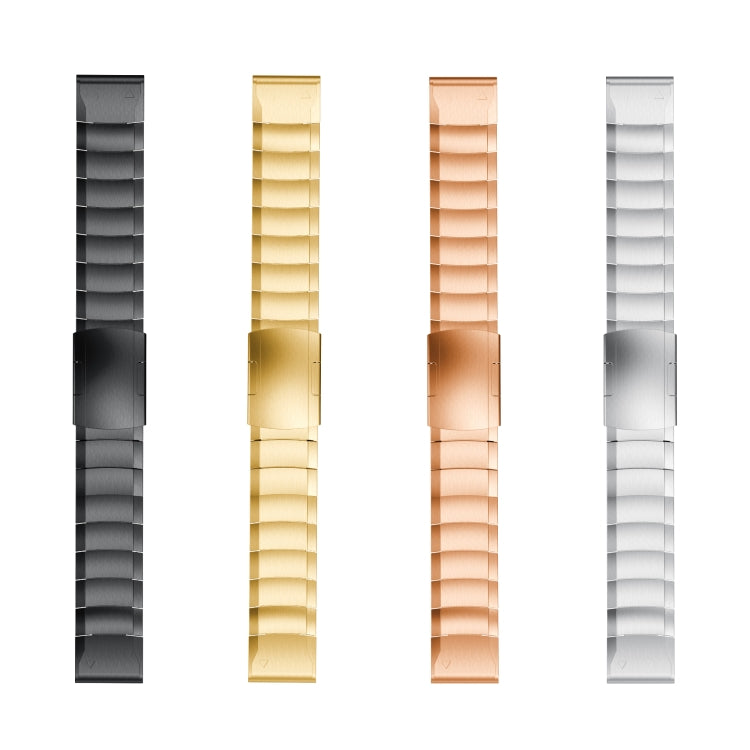 For Garmin Instinct 2S Tortoise Shell 20mm Stainless Steel Watch Band(Rose Gold) - free shipping - PMC TechLife - Order now!