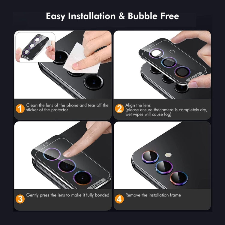 For Samsung Galaxy S24 FE 5G ENKAY Hat-Prince 9H Rear Camera Lens Aluminium Alloy Tempered Glass Film(Black) - Galaxy Tempered Glass by ENKAY | Online Shopping South Africa | PMC Jewellery | Buy Now Pay Later Mobicred