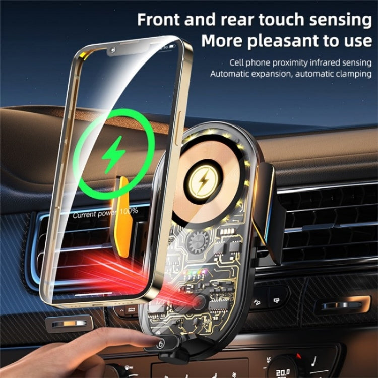 C23 66W Car Air Vent Phone Holder Wireless Charger(Black) - Wireless Charger Holders by PMC TechLife | Online Shopping South Africa | PMC TechLife | Buy Now Pay Later Mobicred