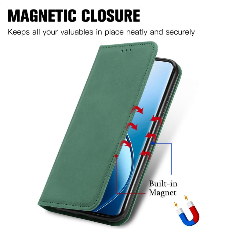 For Honor Magic6 Pro Retro Skin Feel Magnetic Flip Leather Phone Case(Grey) - free shipping - PMC Jewellery - Order now!