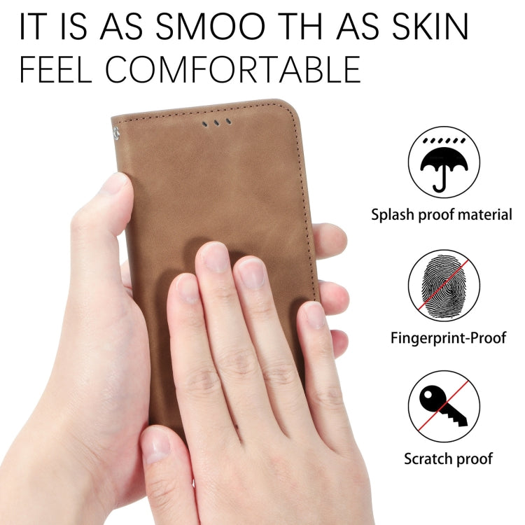 For Honor Magic6 Pro Retro Skin Feel Magnetic Flip Leather Phone Case(Grey) - free shipping - PMC Jewellery - Order now!