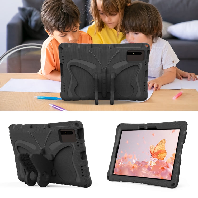 For Samsung Galaxy Tab S9 FE X510 Butterfly Bracket EVA Shockproof Tablet Case(Black) - Galaxy Tab S9 FE by PMC Jewellery | Online Shopping South Africa | PMC Jewellery | Buy Now Pay Later Mobicred