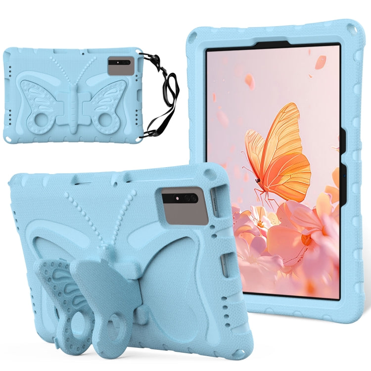 For Samsung Galaxy Tab S9 11 X710 Butterfly Bracket EVA Shockproof Tablet Case(Light Blue) - Other Galaxy Tab PC by PMC Jewellery | Online Shopping South Africa | PMC Jewellery | Buy Now Pay Later Mobicred