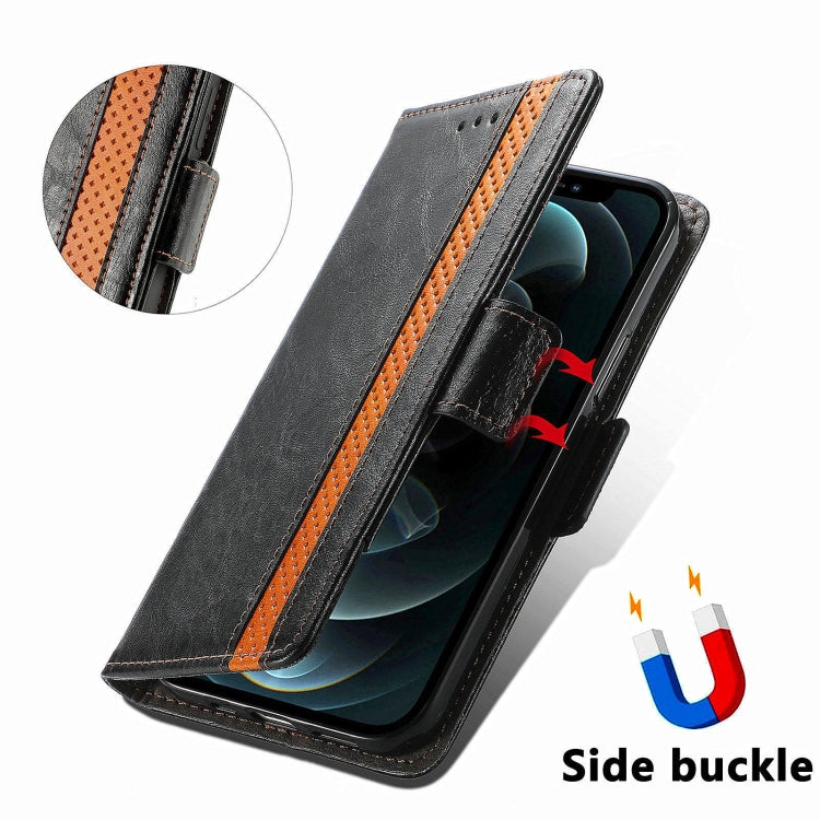 For Honor Magic6 Pro CaseNeo Splicing Dual Magnetic Buckle Leather Phone Case(Black) - Honor Cases by PMC Jewellery | Online Shopping South Africa | PMC Jewellery | Buy Now Pay Later Mobicred