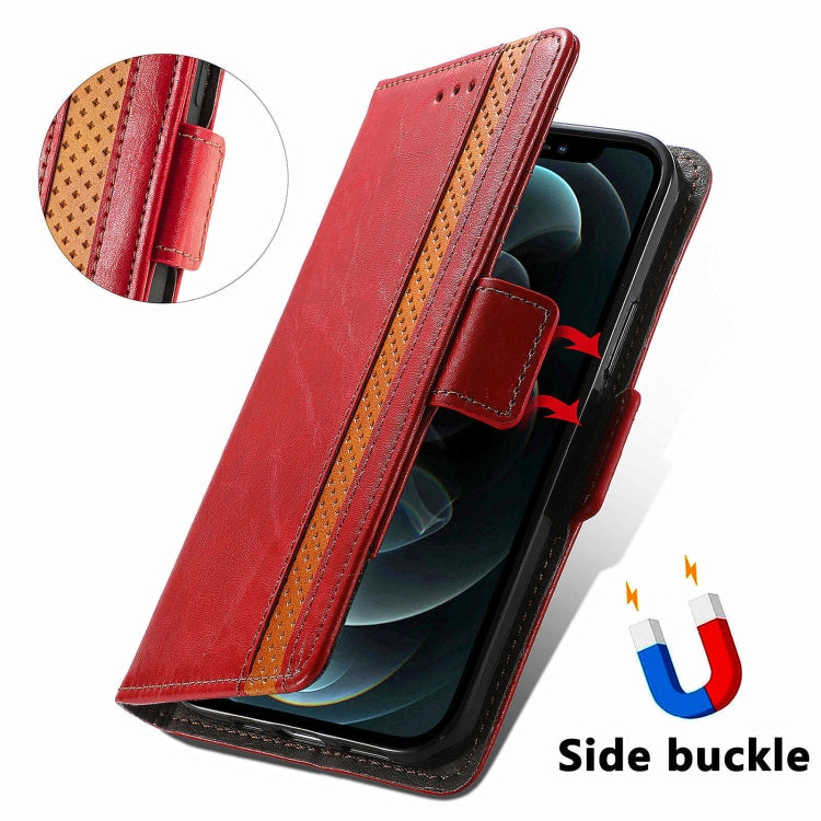 For Honor Magic6 Pro CaseNeo Splicing Dual Magnetic Buckle Leather Phone Case(Red) - Honor Cases by PMC Jewellery | Online Shopping South Africa | PMC Jewellery | Buy Now Pay Later Mobicred