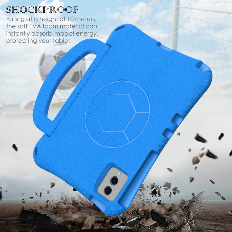 For Lenovo Tab M11 / Xiaoxin Pad 11 2024 Handle Football Shaped EVA Shockproof Tablet Case(Blue) - Lenovo by PMC Jewellery | Online Shopping South Africa | PMC Jewellery | Buy Now Pay Later Mobicred