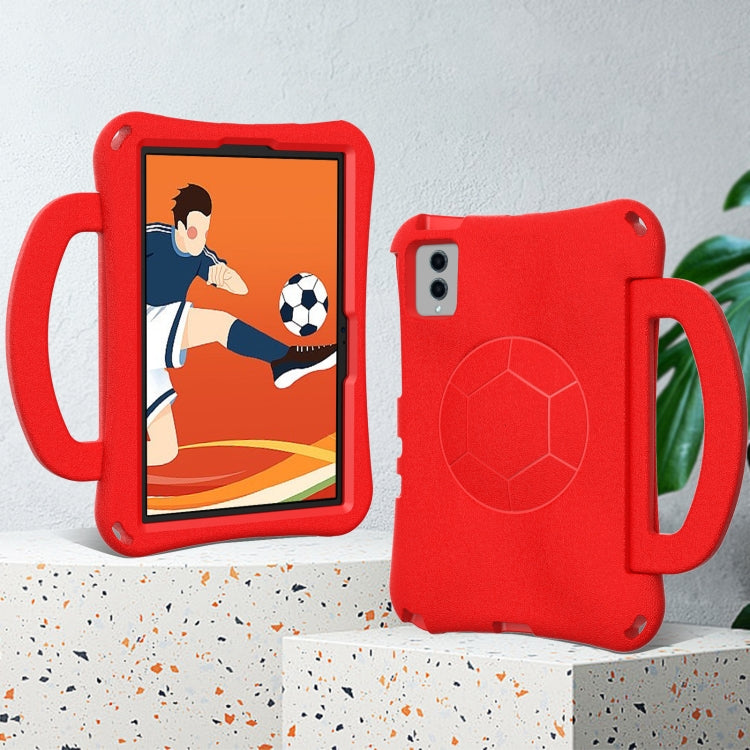 For Lenovo Tab M11 / Xiaoxin Pad 11 2024 Handle Football Shaped EVA Shockproof Tablet Case(Red) - Lenovo by PMC Jewellery | Online Shopping South Africa | PMC Jewellery | Buy Now Pay Later Mobicred
