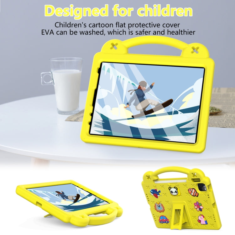 For iPad Air 11 2024 Handle Kickstand Children EVA Shockproof Tablet Case(Yellow) - iPad Air 11 2024 Cases by PMC Jewellery | Online Shopping South Africa | PMC Jewellery | Buy Now Pay Later Mobicred