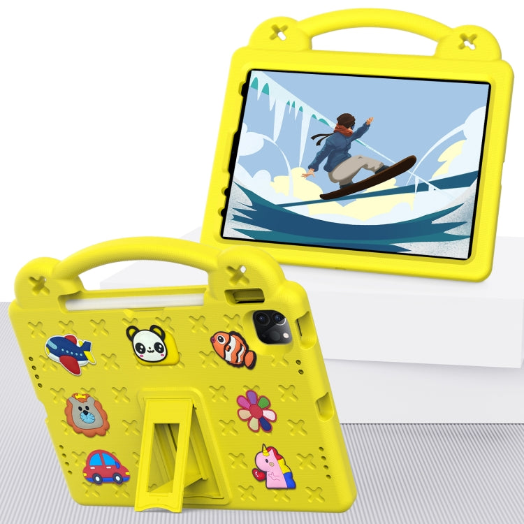 For iPad Air 11 2024 Handle Kickstand Children EVA Shockproof Tablet Case(Yellow) - iPad Air 11 2024 Cases by PMC Jewellery | Online Shopping South Africa | PMC Jewellery | Buy Now Pay Later Mobicred