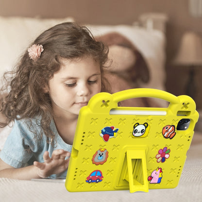 For iPad Air 11 2024 Handle Kickstand Children EVA Shockproof Tablet Case(Yellow) - iPad Air 11 2024 Cases by PMC Jewellery | Online Shopping South Africa | PMC Jewellery | Buy Now Pay Later Mobicred