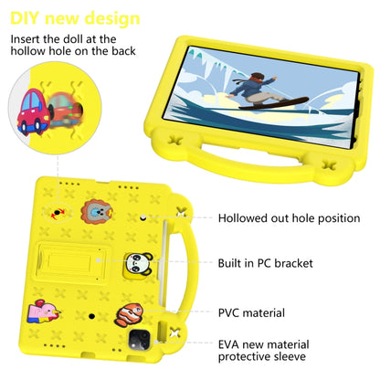 For iPad Air 11 2024 Handle Kickstand Children EVA Shockproof Tablet Case(Yellow) - iPad Air 11 2024 Cases by PMC Jewellery | Online Shopping South Africa | PMC Jewellery | Buy Now Pay Later Mobicred