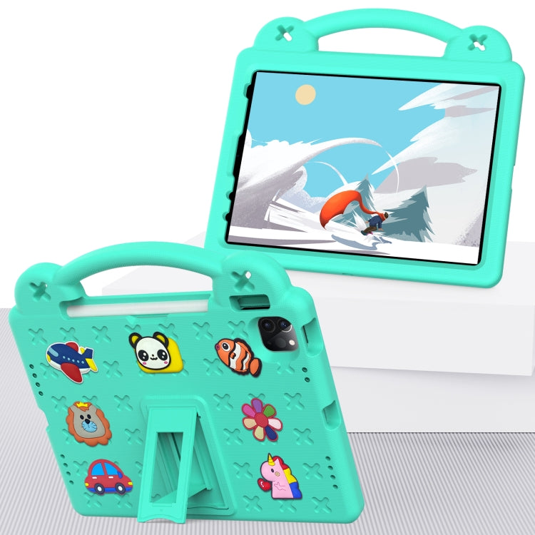 For  iPad Pro 11 2024 Handle Kickstand Children EVA Shockproof Tablet Case(Mint Green) - iPad Pro 11 2024 Cases by PMC Jewellery | Online Shopping South Africa | PMC Jewellery | Buy Now Pay Later Mobicred