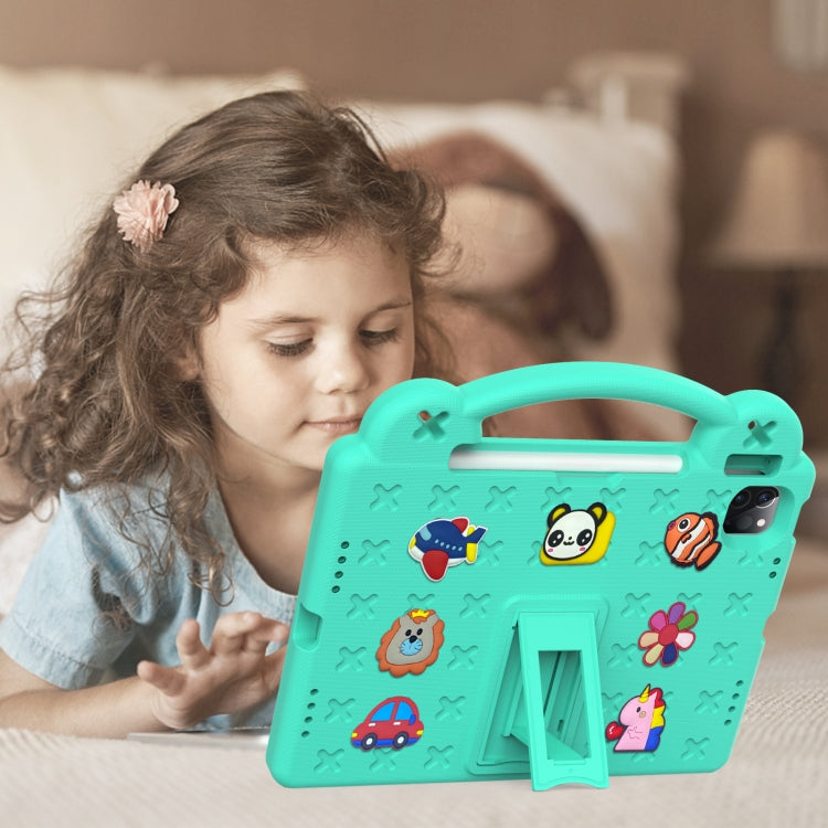 For  iPad Pro 11 2024 Handle Kickstand Children EVA Shockproof Tablet Case(Mint Green) - iPad Pro 11 2024 Cases by PMC Jewellery | Online Shopping South Africa | PMC Jewellery | Buy Now Pay Later Mobicred