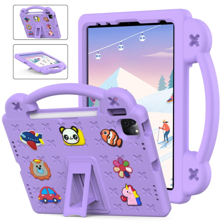 For  iPad Pro 11 2024 Handle Kickstand Children EVA Shockproof Tablet Case(Light Purple) - iPad Pro 11 2024 Cases by PMC TechLife | Online Shopping South Africa | PMC TechLife | Buy Now Pay Later Mobicred