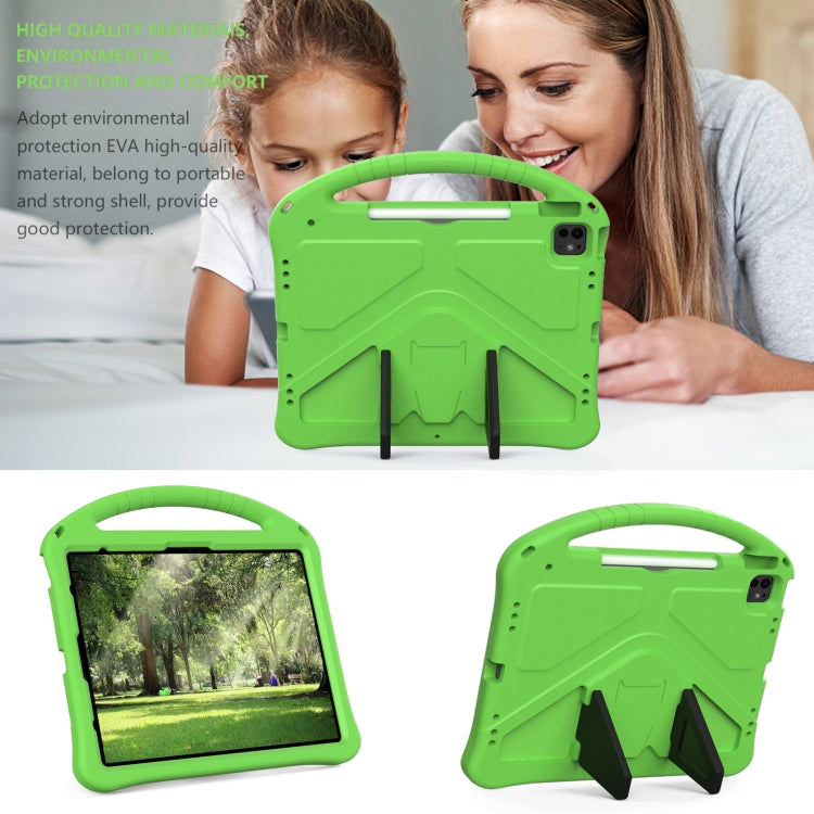 For iPad Air 13 2024 EVA Shockproof Tablet Case with Holder(Green) - iPad Air 13 2024 Cases by PMC TechLife | Online Shopping South Africa | PMC TechLife | Buy Now Pay Later Mobicred