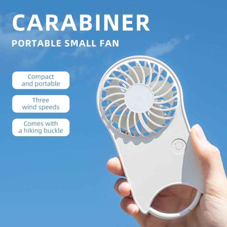 F12 3 Wind Speed Outdoor Summer Cooling Fan Hanging Buckle Mini Handheld Fan(White) - Electric Fans by PMC TechLife | Online Shopping South Africa | PMC TechLife | Buy Now Pay Later Mobicred