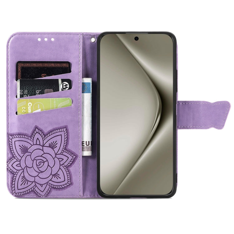 For Huawei Pura 70 Pro+ Butterfly Love Flower Embossed Leather Phone Case(Lavender) - Huawei Cases by PMC Jewellery | Online Shopping South Africa | PMC Jewellery | Buy Now Pay Later Mobicred