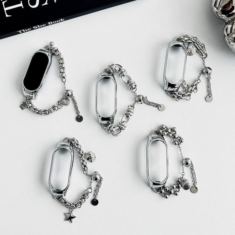 For Xiaomi Mi Band 7 Beaded Bracelet Metal Watch Band(Silver+Corn) - free shipping - PMC TechLife - Order now!