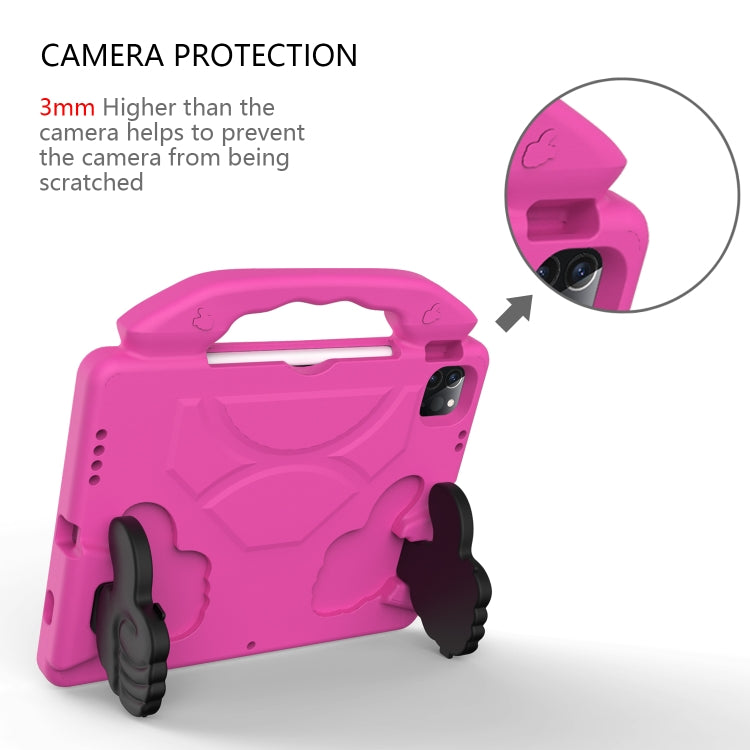 For iPad Pro 11 2024 Children EVA Shockproof Tablet Case with Thumb Bracket(RoseRed) - iPad Pro 11 2024 Cases by PMC TechLife | Online Shopping South Africa | PMC TechLife | Buy Now Pay Later Mobicred