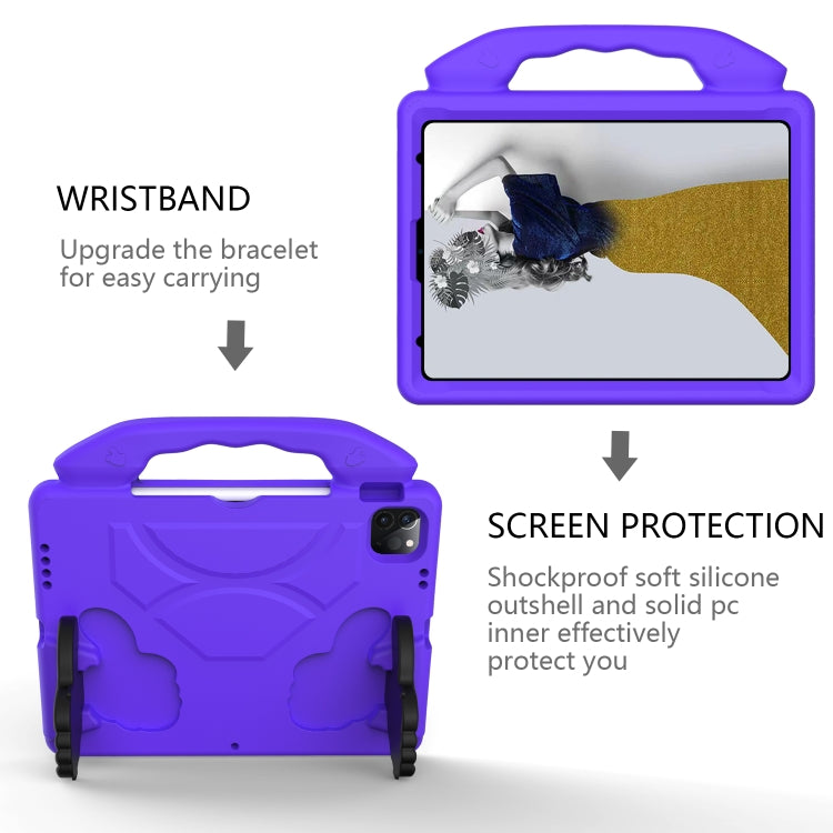 For iPad Pro 11 2024 Children EVA Shockproof Tablet Case with Thumb Bracket(Purple) - iPad Pro 11 2024 Cases by PMC TechLife | Online Shopping South Africa | PMC TechLife | Buy Now Pay Later Mobicred
