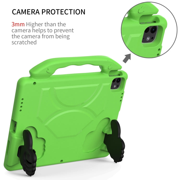 For iPad Air 13 2025 / 2024 Children EVA Shockproof Tablet Case with Thumb Bracket(Green) - iPad Air 13 2025 / 2024 Cases by PMC TechLife | Online Shopping South Africa | PMC TechLife | Buy Now Pay Later Mobicred