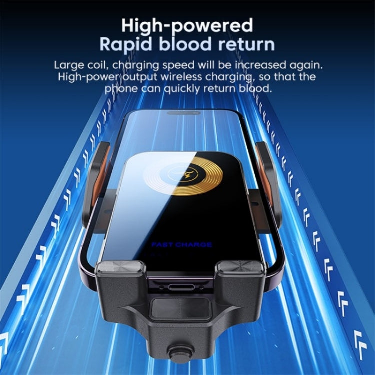 X15 Wireless Charger Mobile Phone Bracket Car Air Vent Cell Phone Mount Holder(Black) - Car Charger by PMC Jewellery | Online Shopping South Africa | PMC Jewellery | Buy Now Pay Later Mobicred