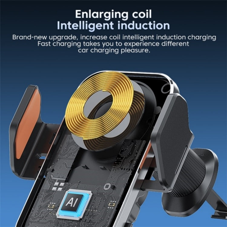 X15 Wireless Charger Mobile Phone Bracket Car Air Vent Cell Phone Mount Holder(Silver) - Wireless Charger Holders by PMC TechLife | Online Shopping South Africa | PMC TechLife | Buy Now Pay Later Mobicred