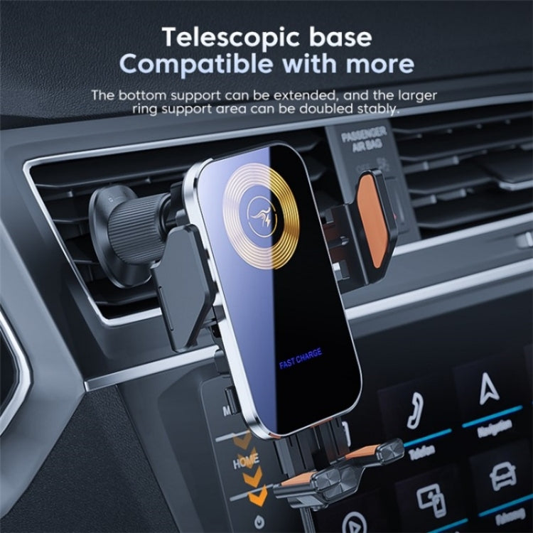 X15 Wireless Charger Mobile Phone Bracket Car Air Vent Cell Phone Mount Holder(Silver) - Wireless Charger Holders by PMC TechLife | Online Shopping South Africa | PMC TechLife | Buy Now Pay Later Mobicred