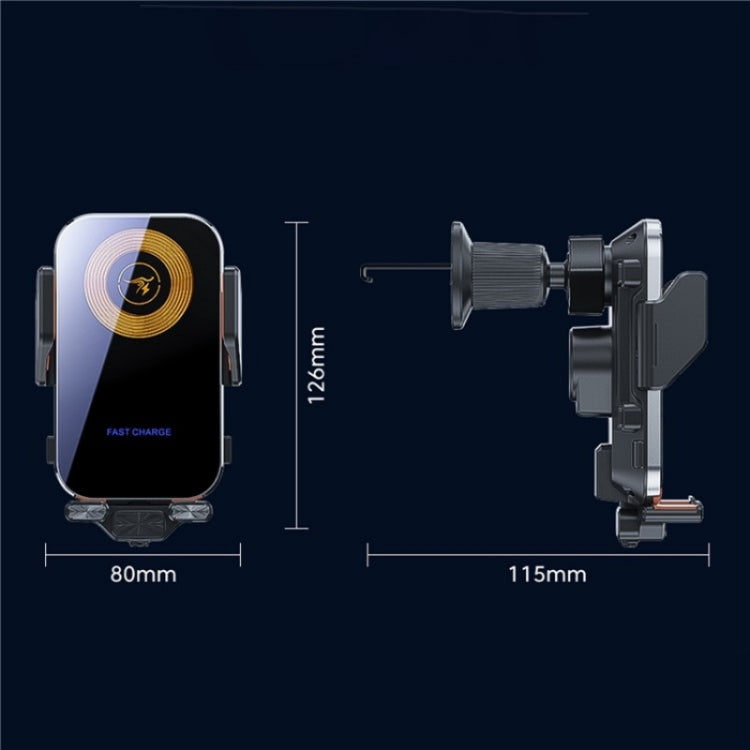 X15 Wireless Charger Mobile Phone Bracket Car Air Vent Cell Phone Mount Holder(Silver) - Wireless Charger Holders by PMC TechLife | Online Shopping South Africa | PMC TechLife | Buy Now Pay Later Mobicred