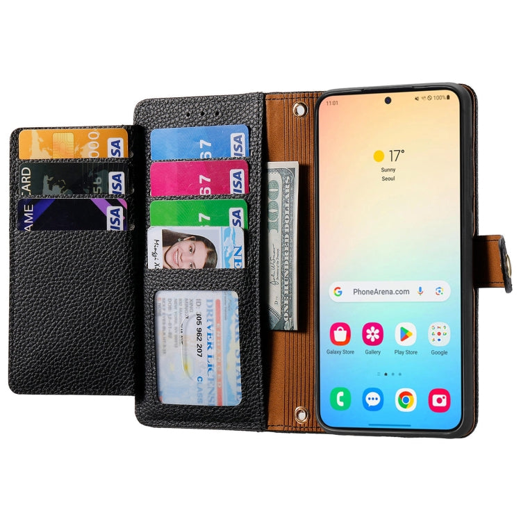 For Samsung Galaxy S25 5G Love Zipper Lanyard Leather Phone Case(Black) - Galaxy S25 5G Cases by PMC TechLife | Online Shopping South Africa | PMC TechLife | Buy Now Pay Later Mobicred