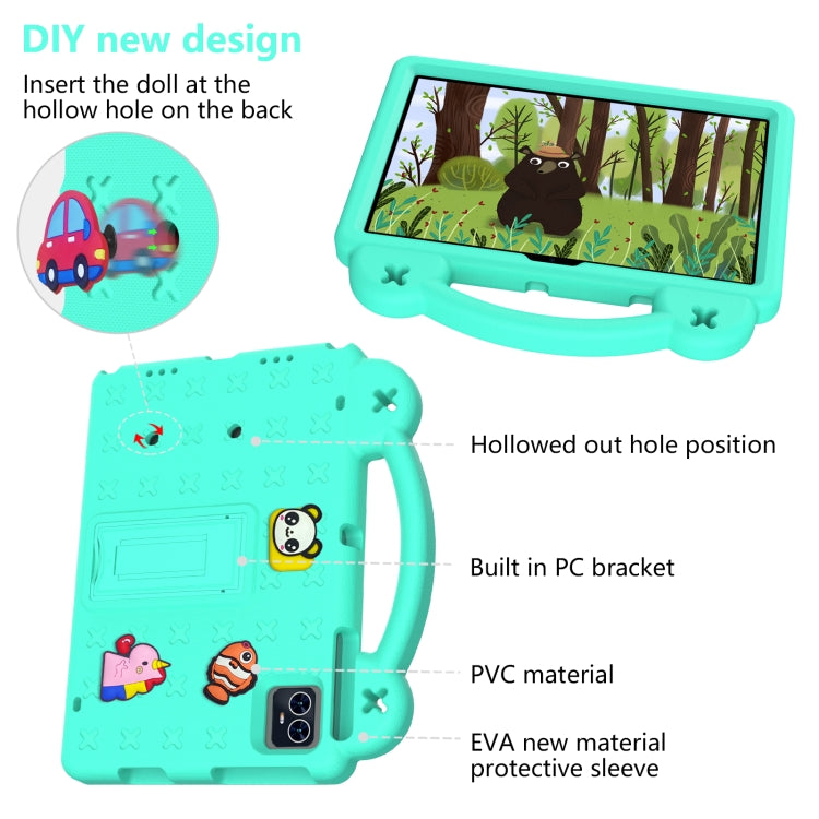 For Blackview Tab 80 10.1 2023 Handle Kickstand Children EVA Shockproof Tablet Case(Mint Green) - Others by PMC TechLife | Online Shopping South Africa | PMC TechLife | Buy Now Pay Later Mobicred