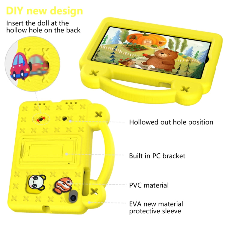 For Walmart Onn 7.0 Gen4 2024 Handle Kickstand Children EVA Shockproof Tablet Case(Yellow) - Others by PMC TechLife | Online Shopping South Africa | PMC TechLife | Buy Now Pay Later Mobicred