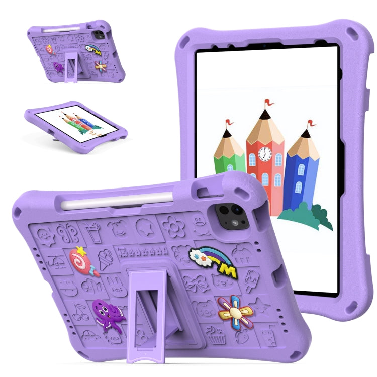 For iPad Air 11 2025 / 2024 Hi Baby EVA Full Body Tablet Case with Strap(Light Purple) - iPad Air 11 2025 / 2024 Cases by PMC Jewellery | Online Shopping South Africa | PMC Jewellery | Buy Now Pay Later Mobicred