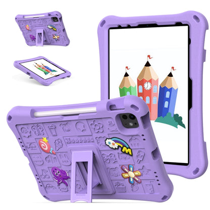 For iPad Air 11 2025 / 2024 Hi Baby EVA Full Body Tablet Case with Strap(Light Purple) - iPad Air 11 2025 / 2024 Cases by PMC Jewellery | Online Shopping South Africa | PMC Jewellery | Buy Now Pay Later Mobicred