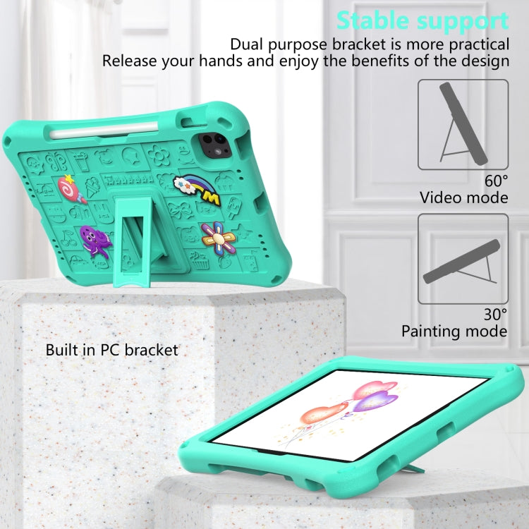 For iPad Pro 11 2024 Hi Baby EVA Full Body Tablet Case with Strap(Mint Green) - iPad Pro 11 2024 Cases by PMC TechLife | Online Shopping South Africa | PMC TechLife | Buy Now Pay Later Mobicred