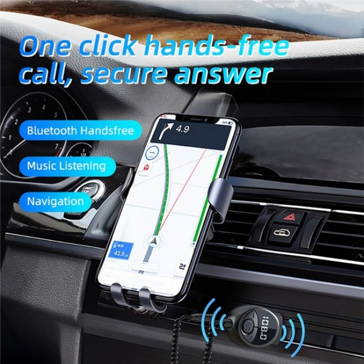 W8 With Telescopic Cable Car Audio Adapter Bluetooth Receiver FM Transmitter - Bluetooth Car Kits by PMC TechLife | Online Shopping South Africa | PMC TechLife | Buy Now Pay Later Mobicred