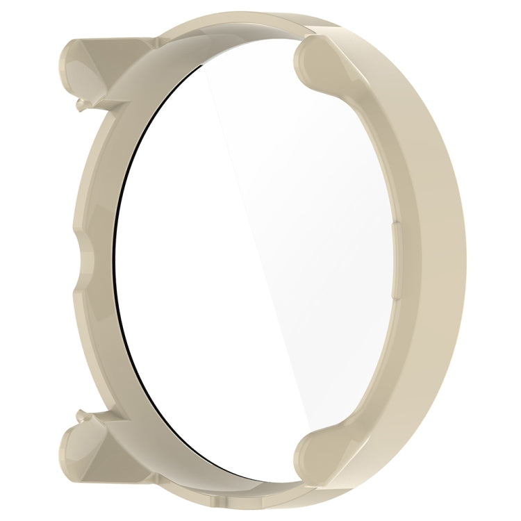 For Suunto Race PC + Tempered Glass Film Integrated Watch Protective Case(Ivory White) - Watch Case by PMC TechLife | Online Shopping South Africa | PMC TechLife | Buy Now Pay Later Mobicred